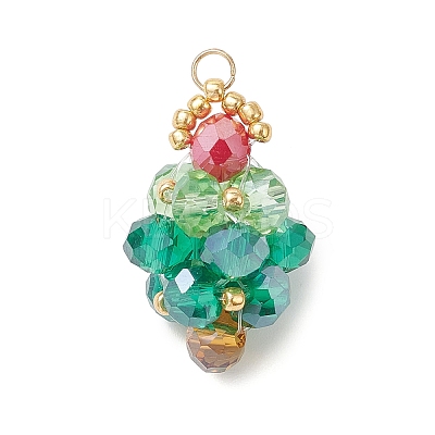 Glass Christmas Tree Pendants PALLOY-MZ00976-01-1