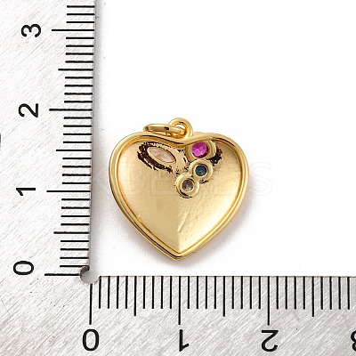 Brass Micro Pave Cubic Zirconia Pendants KK-U033-16P-1