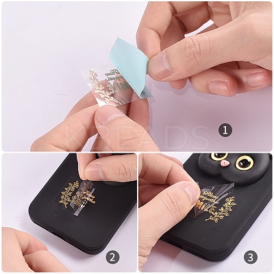 Brass Self-Adhesive Picture Stickers LS-DIY-C059-01C-1