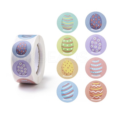 8 Patterns Easter Theme Self Adhesive Paper Sticker Rolls DIY-C060-03E-1