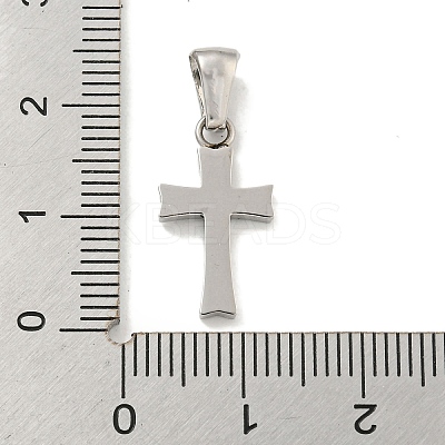 304 Stainless Steel Cubic Zirconia Pendants STAS-C102-04C-P-1