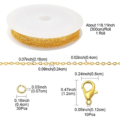 DIY Chain Bracelet Necklace Making Kit DIY-YW0007-05G-1