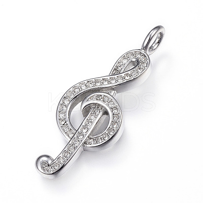316 Surgical Stainless Steel Rhinestone Pendants STAS-P112-04P-1