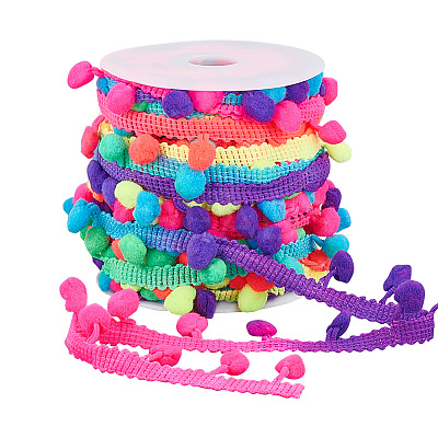 20 Yards Gradient Color Polyester Tassel Lace Trim OCOR-PH0001-93-1