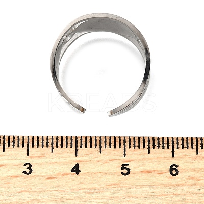 304 Stainless Steel Cuff Open Rings LS-RJEW-S628-11P-1
