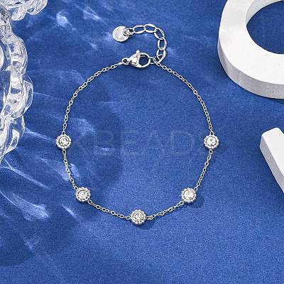 304 Stainless Steel Link Bracelets BJEW-A047-01P-01-1