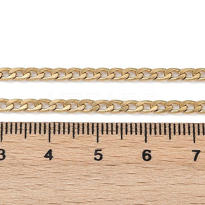 201 Stainless Steel Curb Chain Necklace for Women Men LS-NJEW-P268-A38-2X5-1