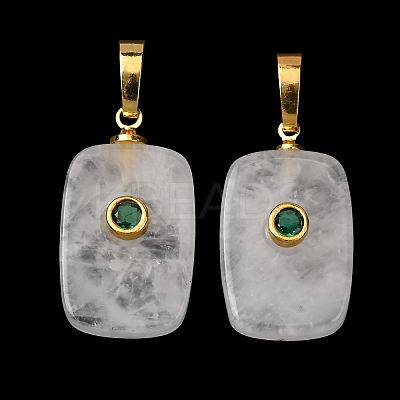 Natural Quartz Crystal Pendants G-P628-01G-10-1