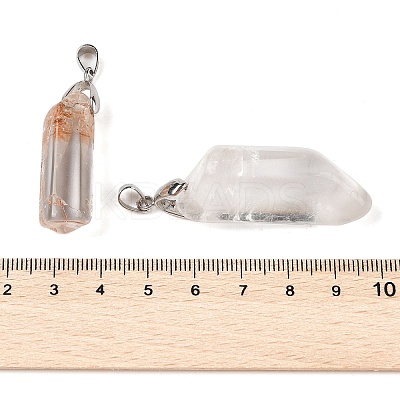 Natural Quartz Crystal Pendants G-K377-01P-1