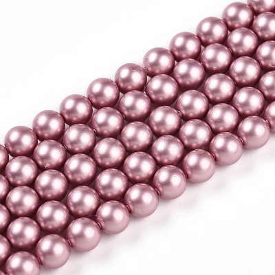 Baking Paint Pearlized Glass Pearl Bead Strands HY-N002-5mm-C01-1