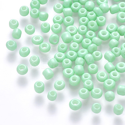 6/0 Baking Paint Glass Round Seed Beads SEED-S036-01C-02-1