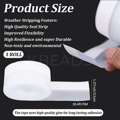 TPE Self-adhesive Sealing Strip AJEW-WH20048-29B-1