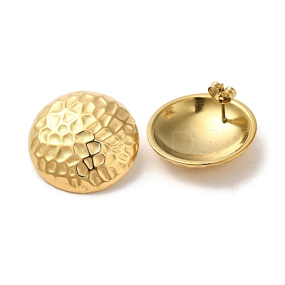 Ion Plating(IP) 304 Stainless Steel Stud Earrings EJEW-D100-01G-1