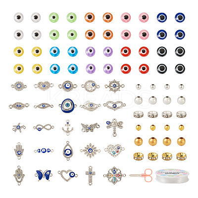 DIY Evil Eye Bracelet Making Kit DIY-TA0004-41-1