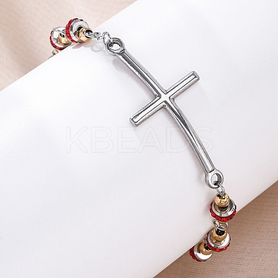 201 Stainless Steel Link Chain Bracelets BJEW-A032-01GP-03-1