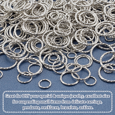 500Pcs 5 Style Iron Soldered Closed Jump Rings IFIN-PH0001-58-1