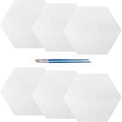 Hexagon Painting Canvas Panel Drawing Boards DIY-NB0004-10-1