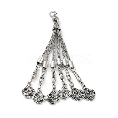 Tibetan Style Alloy Curb Chain Tassel Big Pendants LS-FIND-K013-01AS-07-1