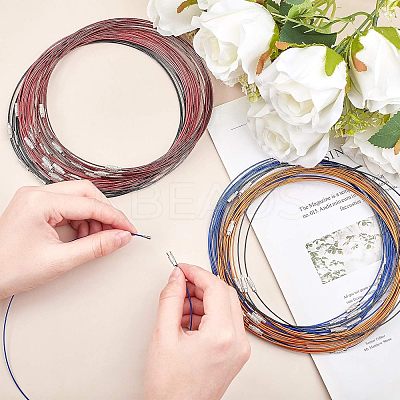 Stainless Steel Wire Necklace Cord DIY Jewelry Making TWIR-UN0001-04-1