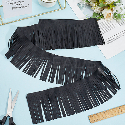2M PU Leather Suede Fringe Trim AJEW-CY0001-58B-01-1