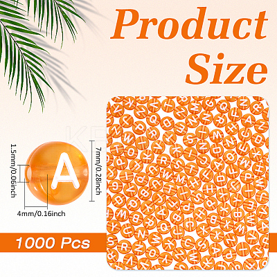 1000Pcs Transparent Acrylic Beads TACR-ME0001-08D-1