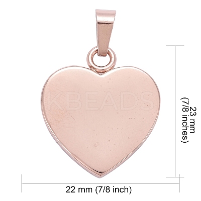 Ion Plating(IP) Fashionable 304 Stainless Steel Stamping Blank Tag Pendants STAS-J002B-01RG-1
