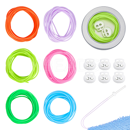 6 Colors Hollow Pipe PVC Tubular Synthetic Rubber Cord RCOR-NB0001-06-1