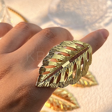304 Stainless Steel Finger Rings for Women LS-RJEW-U050-01G-1