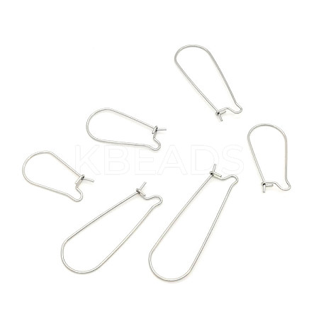 Stainless Steel Hoop Earring Findings STAS-WH0014-34A-P-1