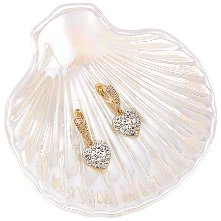 Shell Shaped Porcelain Jewelry Storage Display Trays for Rings AJEW-SP0006-06A-01-1