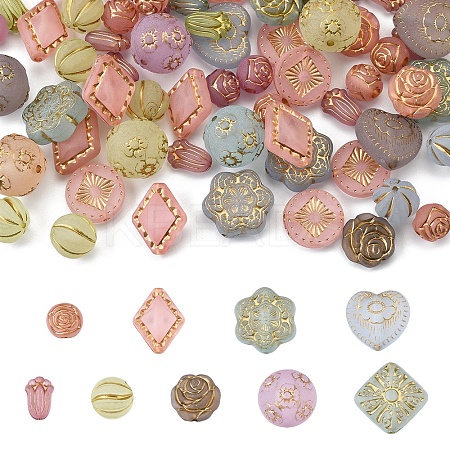 100G Plating Acrylic Beads OACR-FS0002-02-1