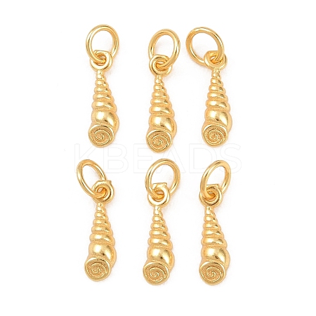 925 Sterling Silver Shell Shape Charms STER-I023-01G-04-1