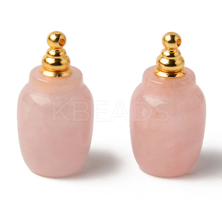 Natural Gemstone Openable Perfume Bottle Pendants G-R478-004A-1