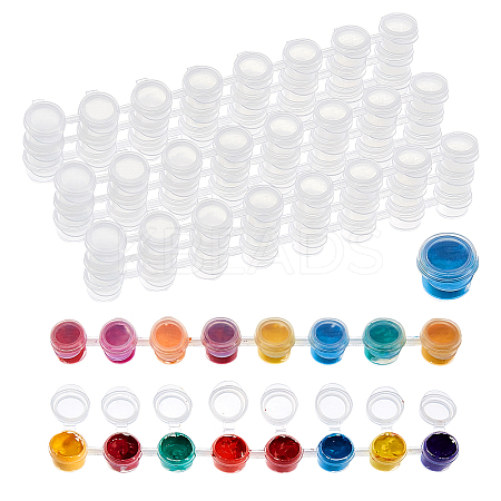 Plastic Empty Paint Cups with Lids DIY-PH0027-11-1