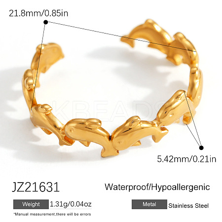 304 Stainless Steel Cuff Open Rings WGFDBBC-01-1