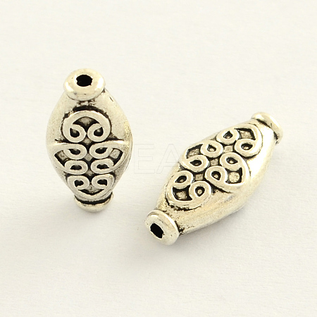 Tibetan Style Carved Zinc Alloy Beads TIBEB-Q053-111-1