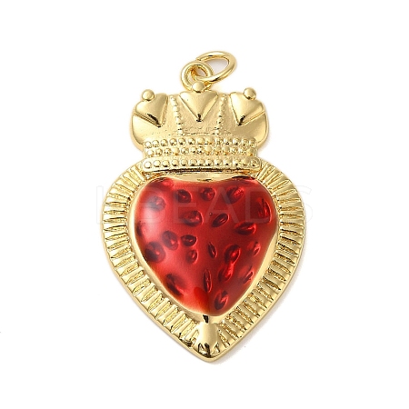Rack Plating Brass Enamel Pendants KK-S372-01G-03-1