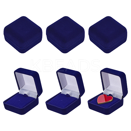 Square Velvet Badge Display Boxes CON-WH0095-172A-1