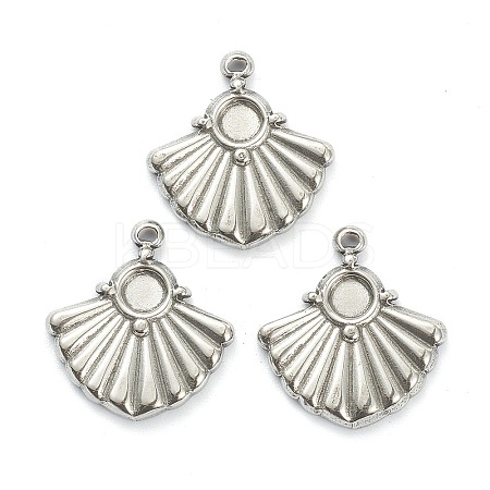 Non-Tarnish 304 Stainless Steel Pendant Cabochon Settings LS-STAS-P279-40P-1