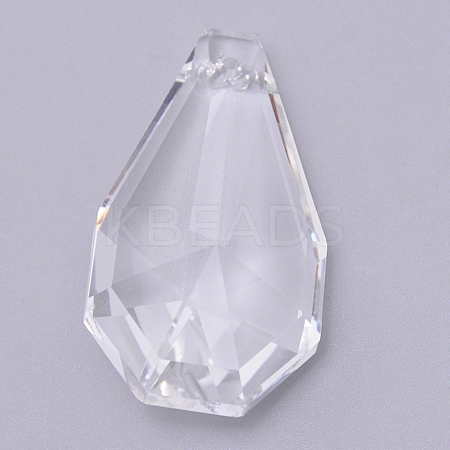 Transparent Glass Big Pendants GLAA-WH0022-28-1