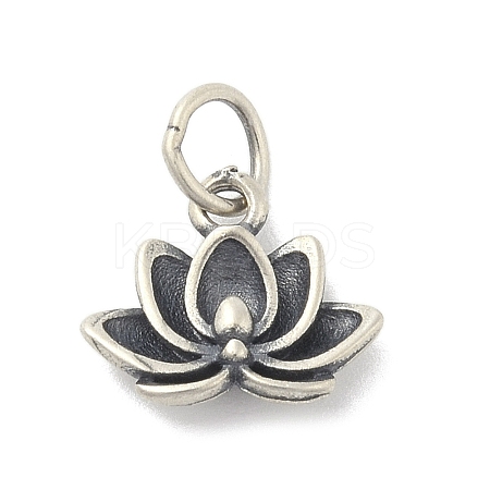 925 Sterling Silver Flower Charms with Jump Rings and 925 Stamp LS-STER-M021-02AS-04-1