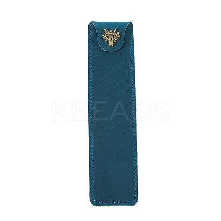 Crazy Horsehide Pen Sleeve Pouch AJEW-WH0314-16A-1