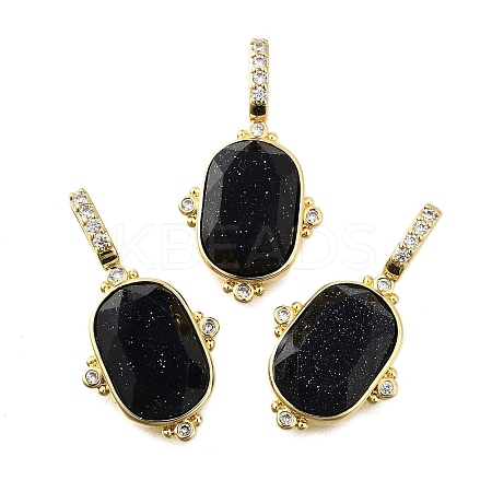 Brass Micro Pave Cubic Zirconia Pendants KK-S523-019G-A-1