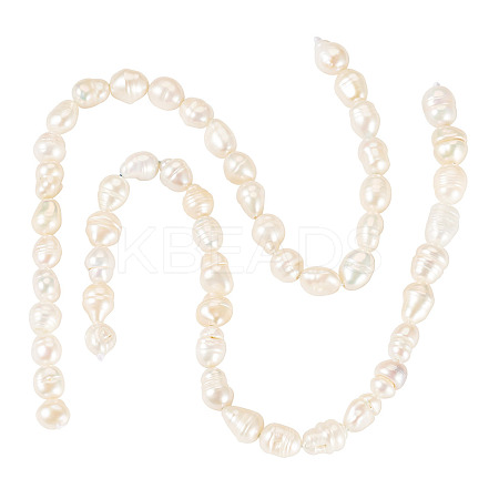 1 Strands Natural Baroque Pearl Keshi Pearl Beads Strands PEAR-TA0001-13-1