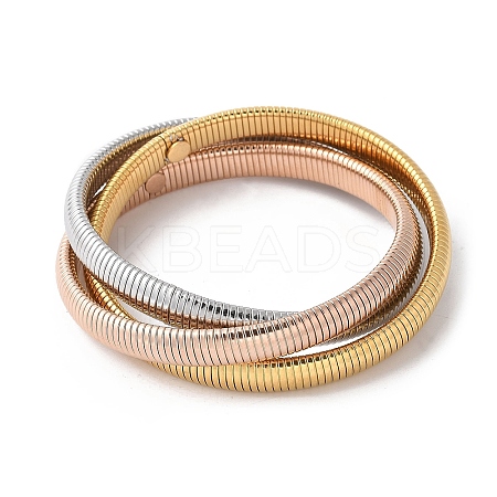 304 Stainless Steel Stretch Bracelets BJEW-A031-01F-M-1
