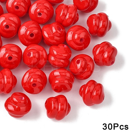 30Pcs Opaque Acrylic Beads OACR-YW0003-87D-1