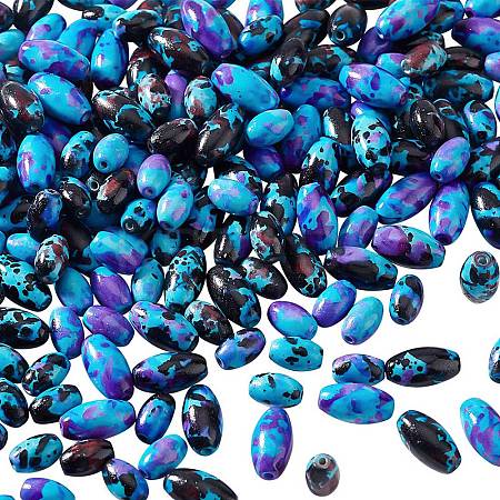 6 Strands 6 Styles Spray Painted Synthetic Turquoise Beads Strands G-AR0005-97-1