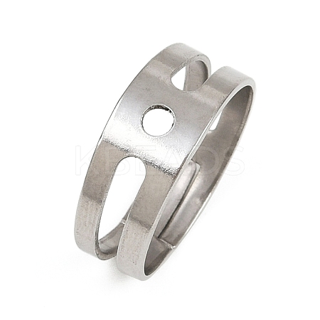 Blank 316L Surgical Stainless Steel  Finger Ring Bands STAS-C125-03P-1