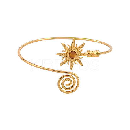 Adjustable Alloy Synthetic Mookaite Arm Cuff Bangles FS-WG768A2-03-1