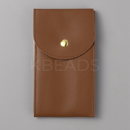 Rectangle Imitation Leather Single Watch Storage Bag ABAG-WH0044-45G-1